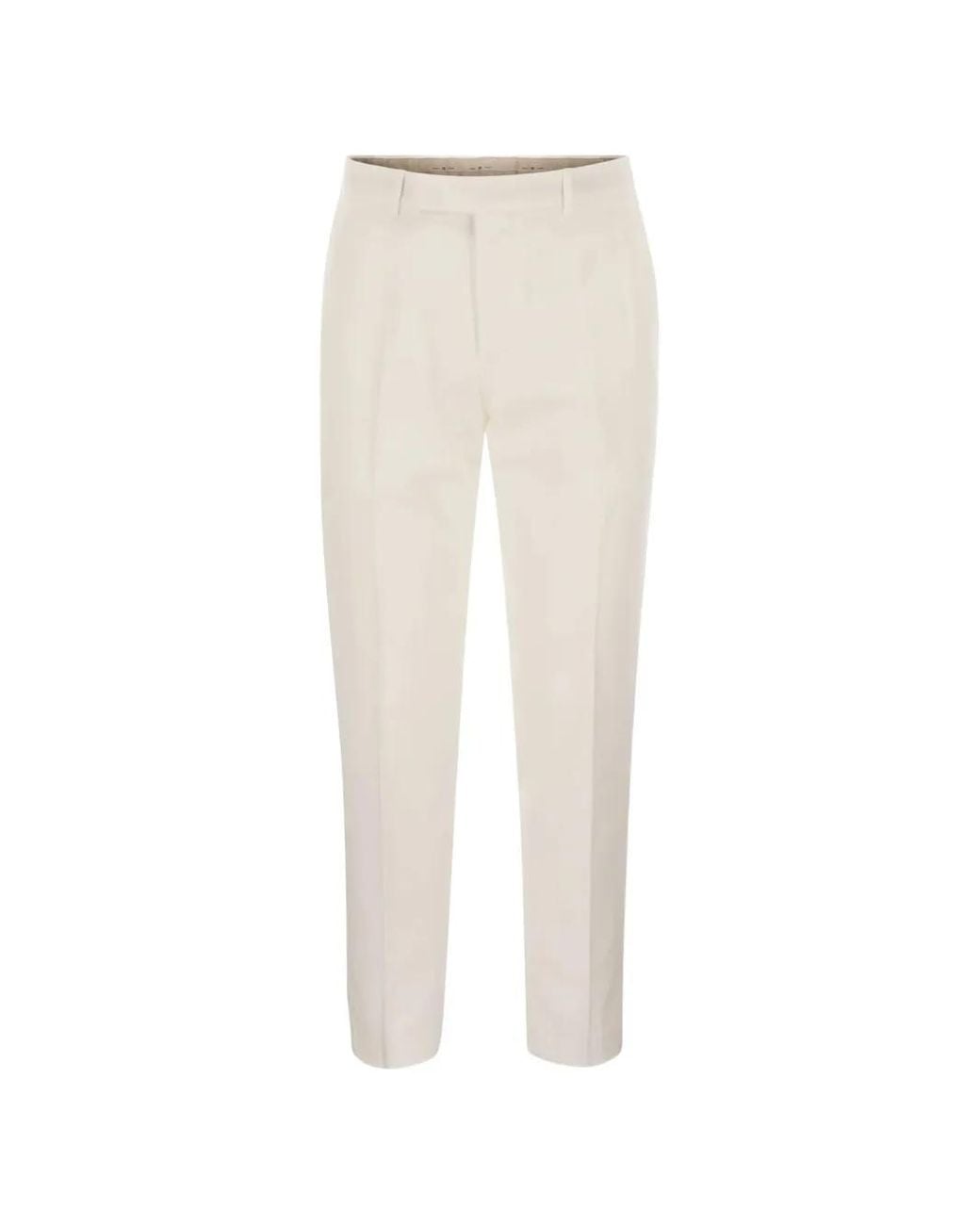 PT Torino White Front Tailored Trousers for men