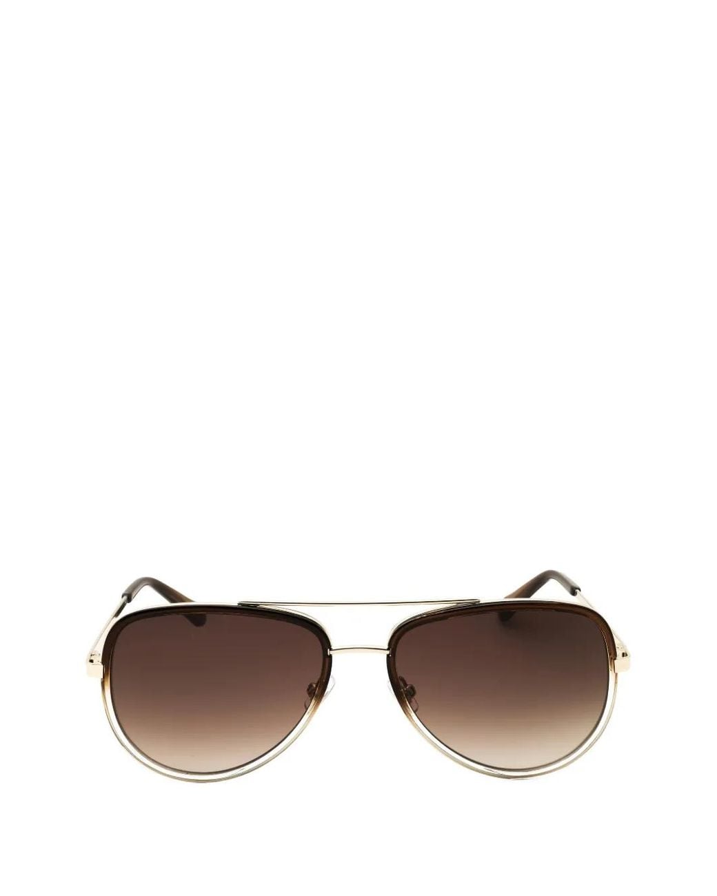 Fossil Metallic Pilot-Frame Sunglasses