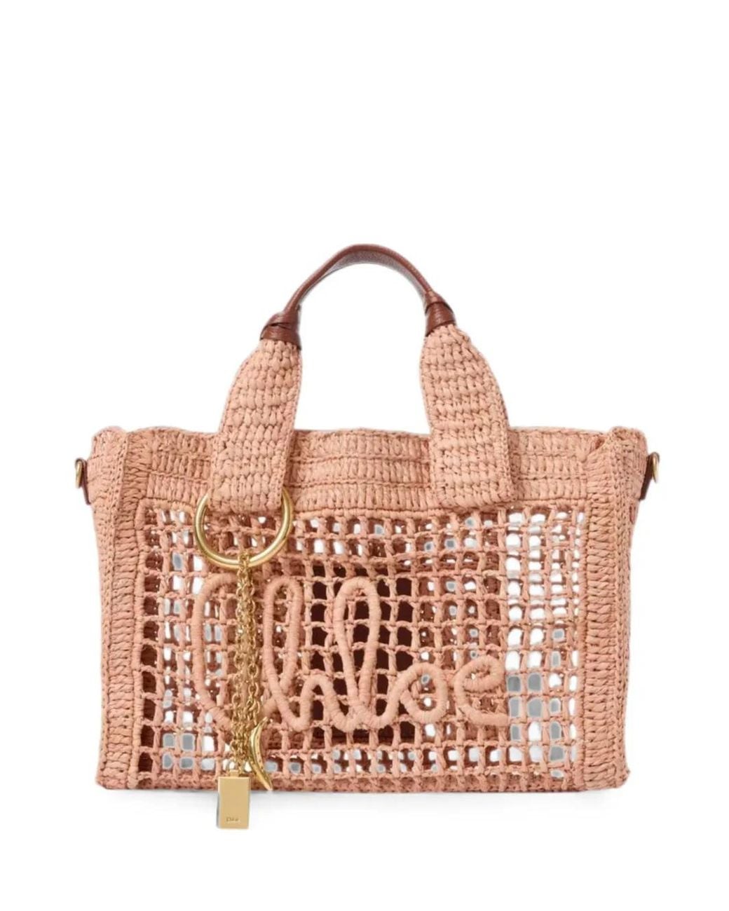 Chloé Pink Small Summer Banana East-West Tote Bag With Strap