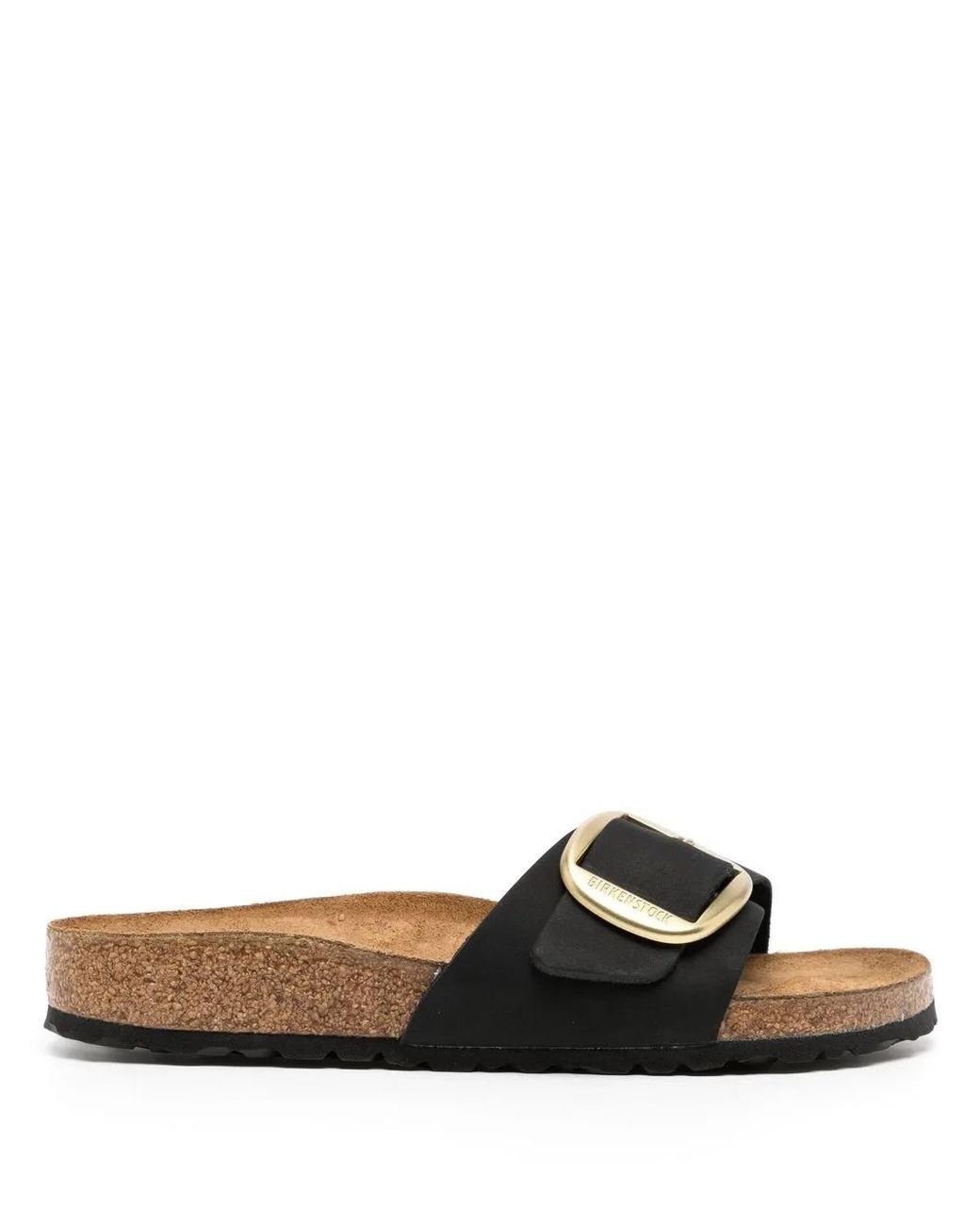 Birkenstock Black Madrid Big Buckle, Nubuck Leather