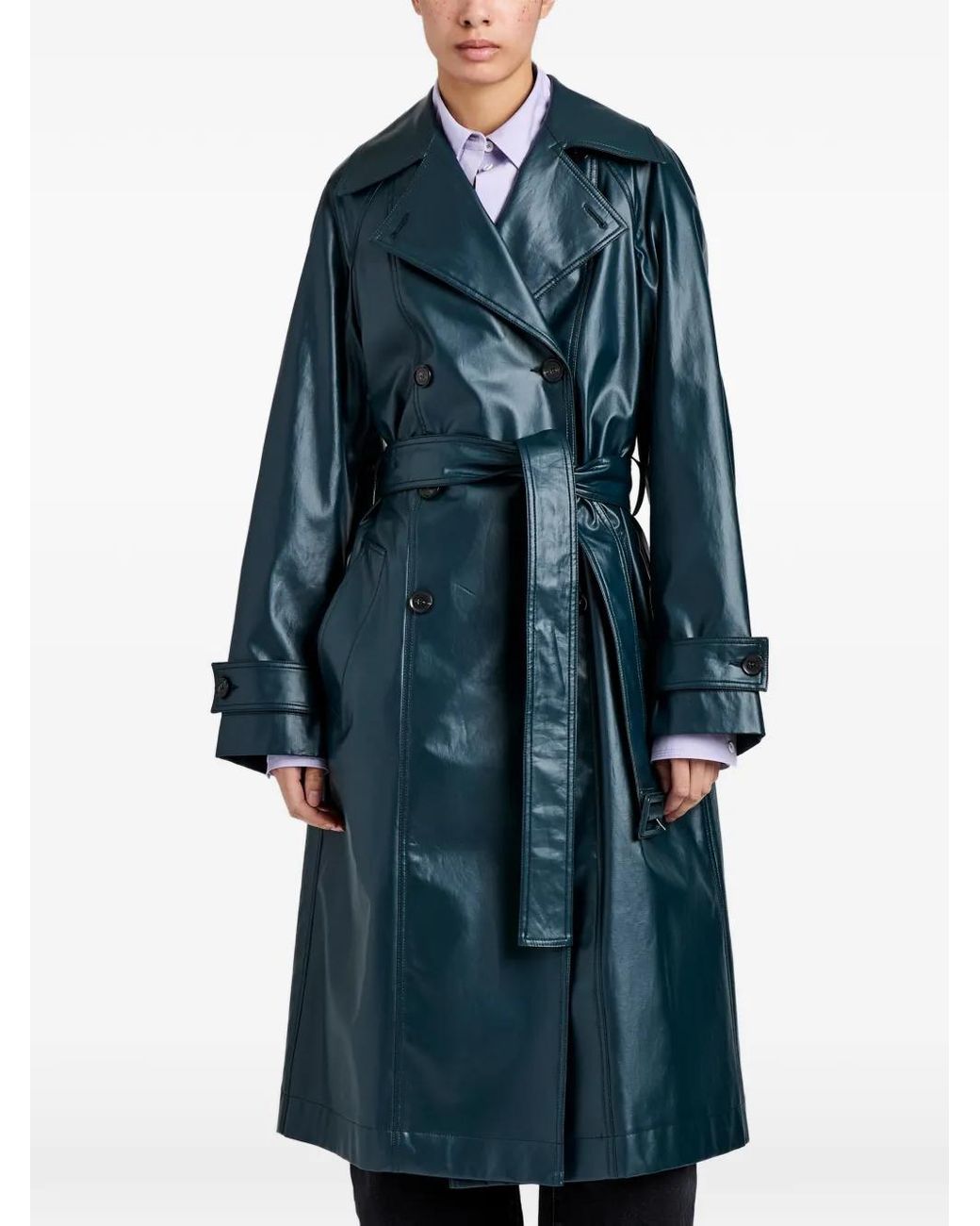 Proenza Schouler Blue Benedetta Belted Coat