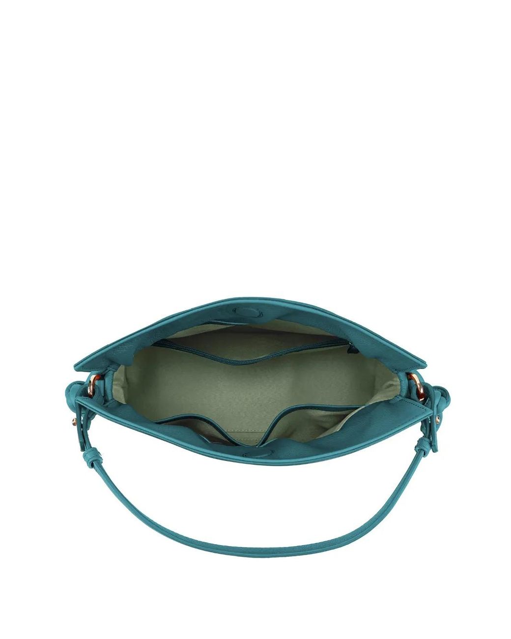 Esin Akan Blue Midi Emma Grain Leather Cross Body Bag