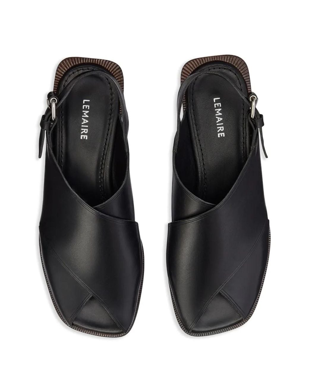 Lemaire Cross Sandals in Black | Lyst