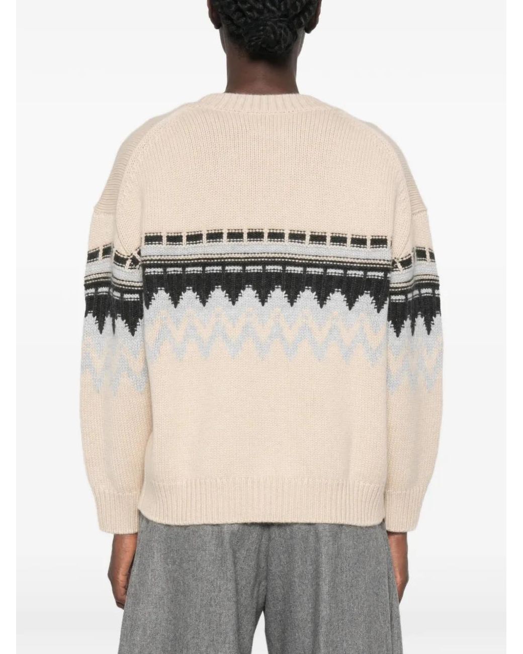 Allude Natural V-Neck Cashmere Cardigan