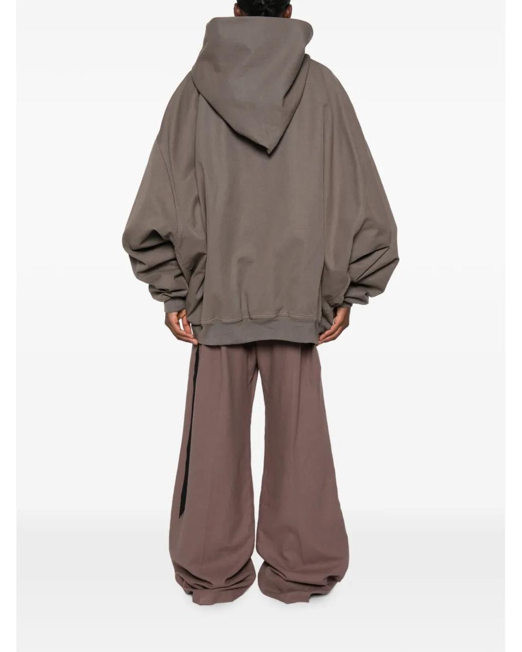 Rick Owens Brown Mountain Oversized Hooded Jacket