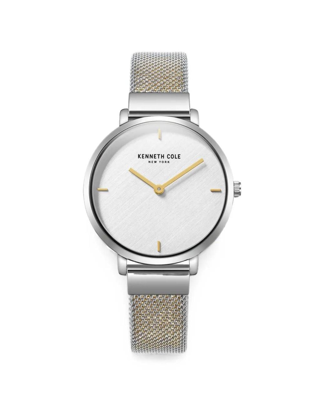 Kenneth Cole Metallic Montre À Boîtier Rond Mm