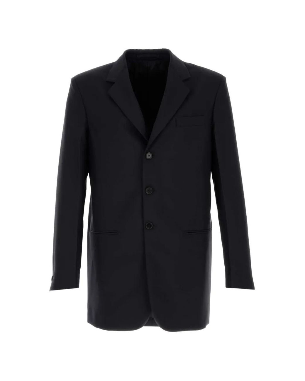 Jil Sander Blue Single-Breasted Notched-Lapel Blazer for men