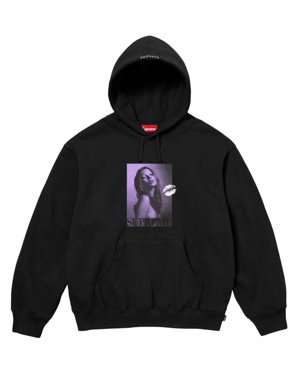 Supreme Black Kate Moss Hoodie for men
