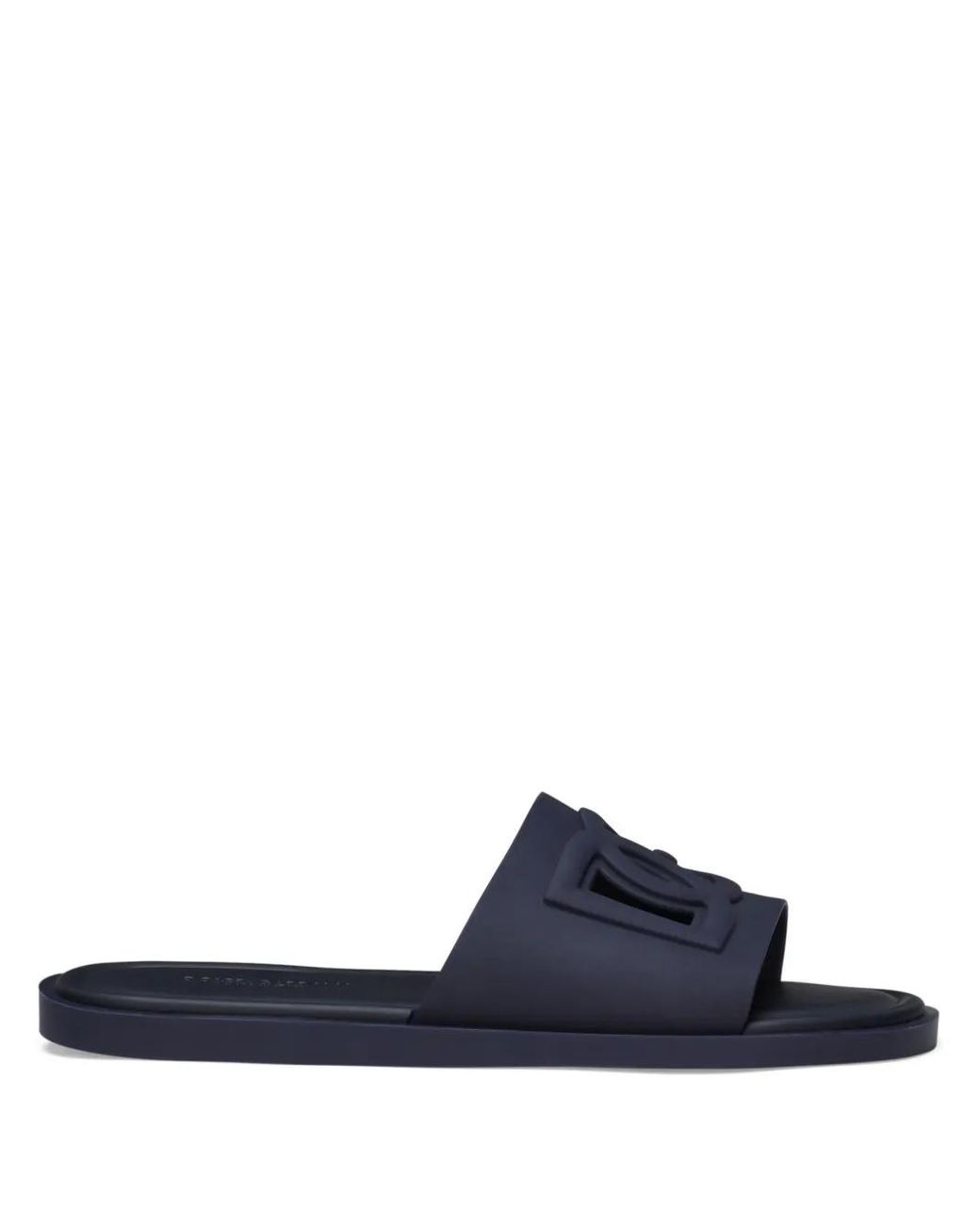 Dolce & Gabbana Blue Rubber Beachwear Slides for men