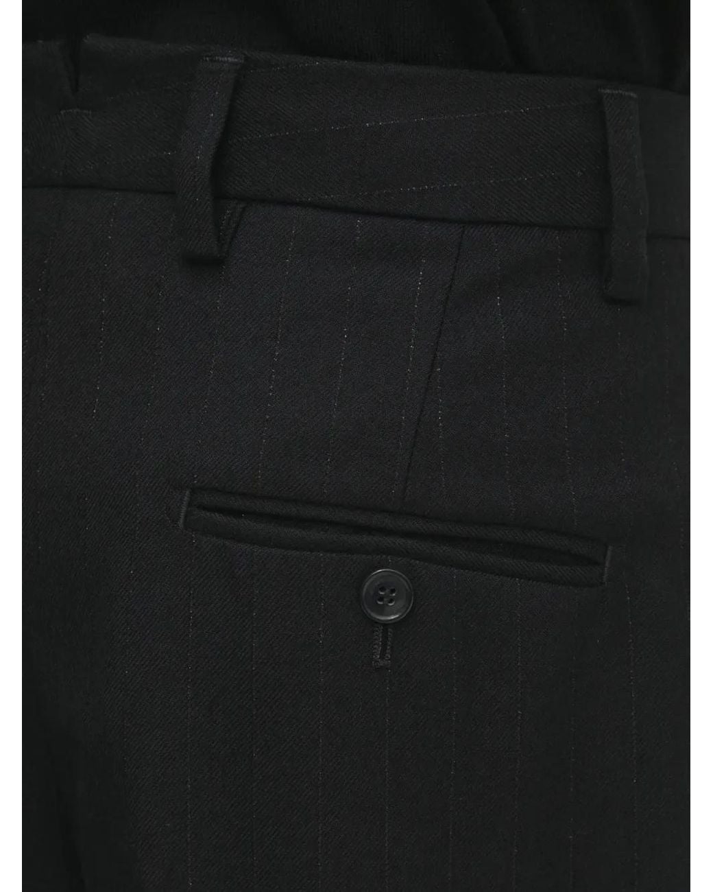 Vetements Black Pinstripe Trousers for men