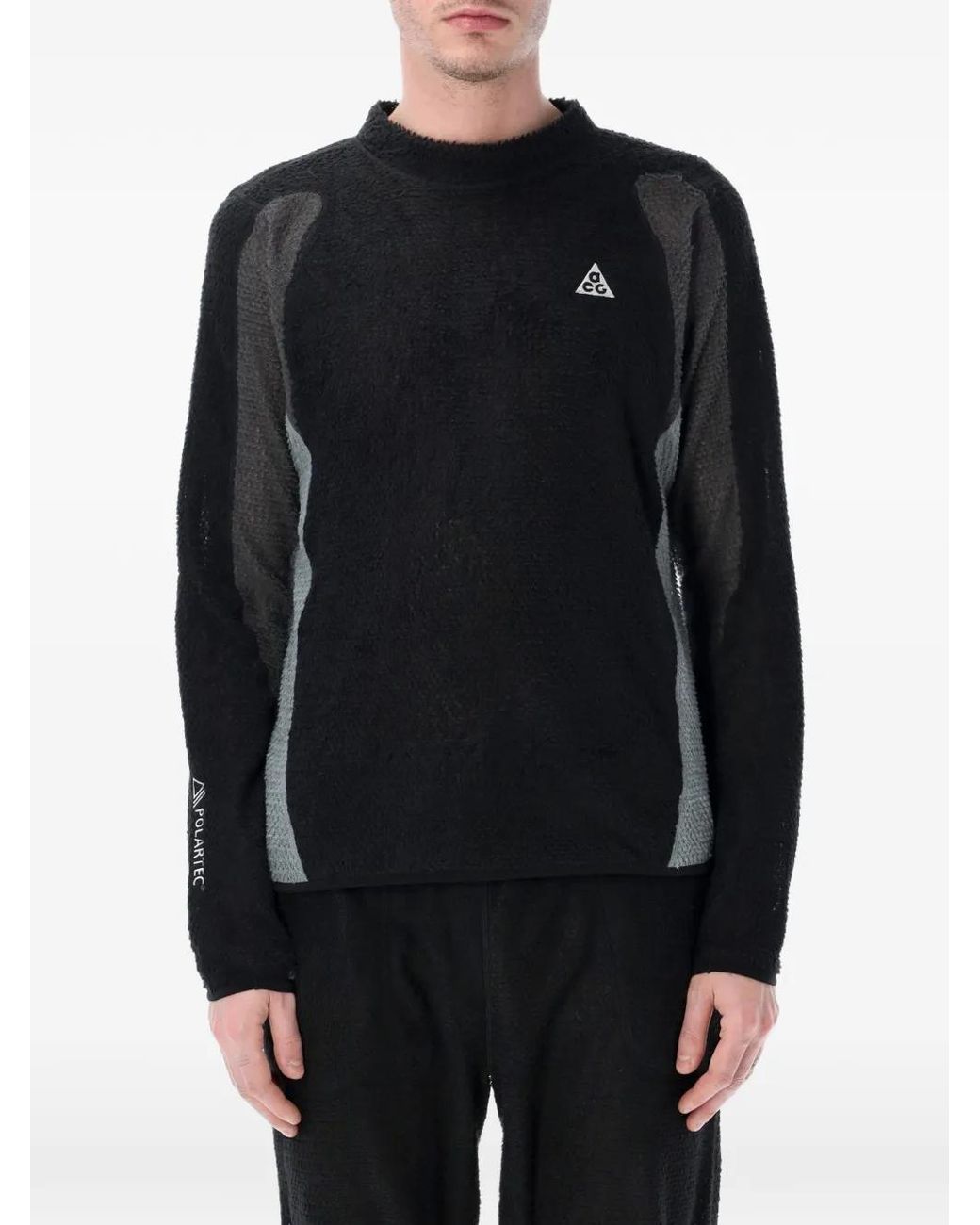 Nike Black Wolf Lichen Crew-Neck Sweatshirt for men