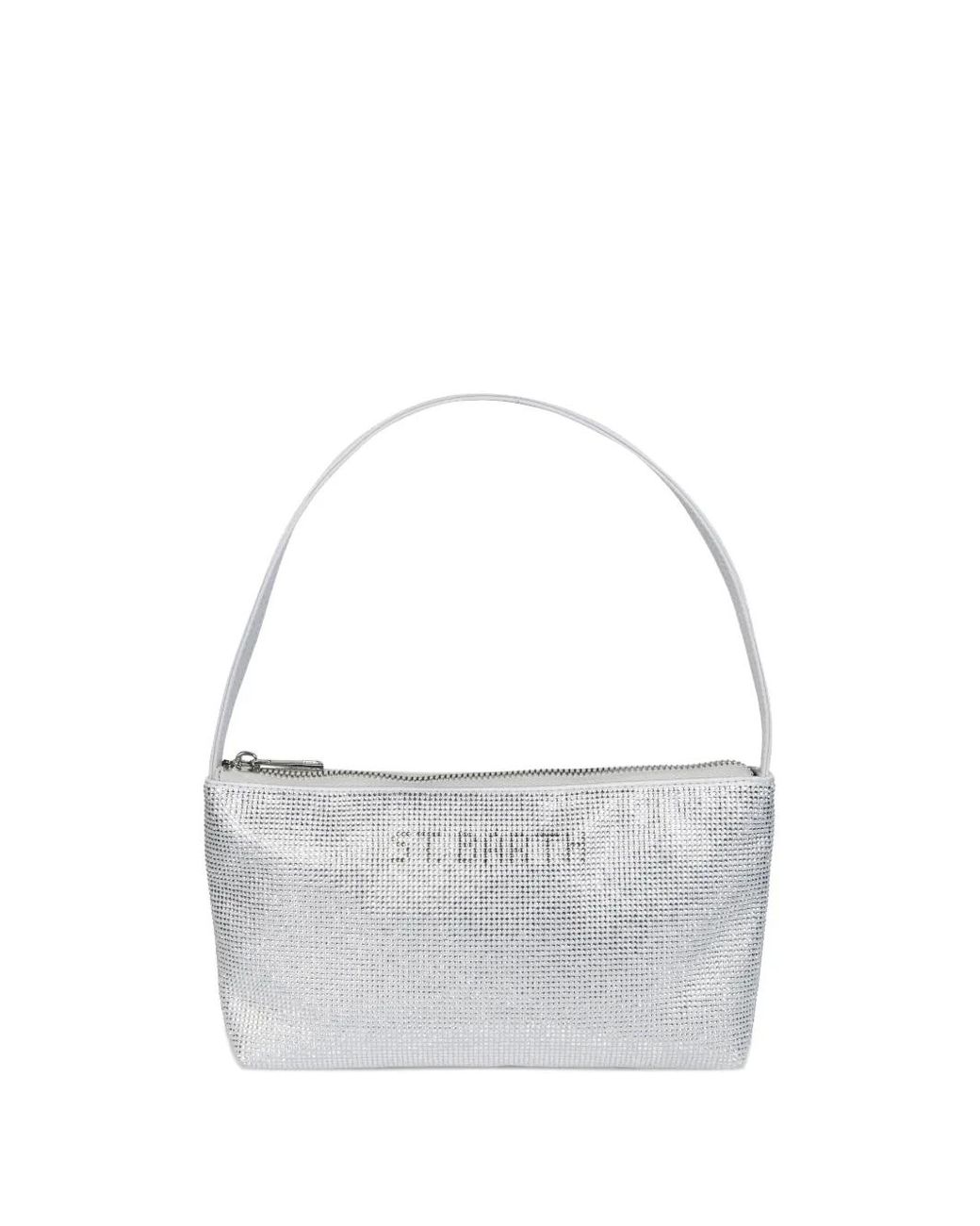 Mc2 Saint Barth White Strass-Embellished Shoulder Bag