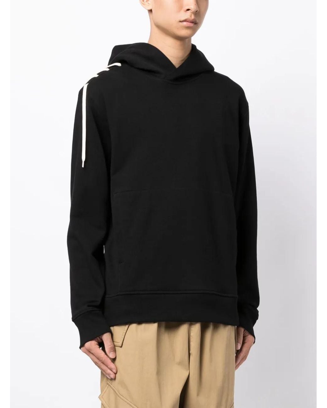 Craig Green Black Lace-Up Detailing Hoodie for men