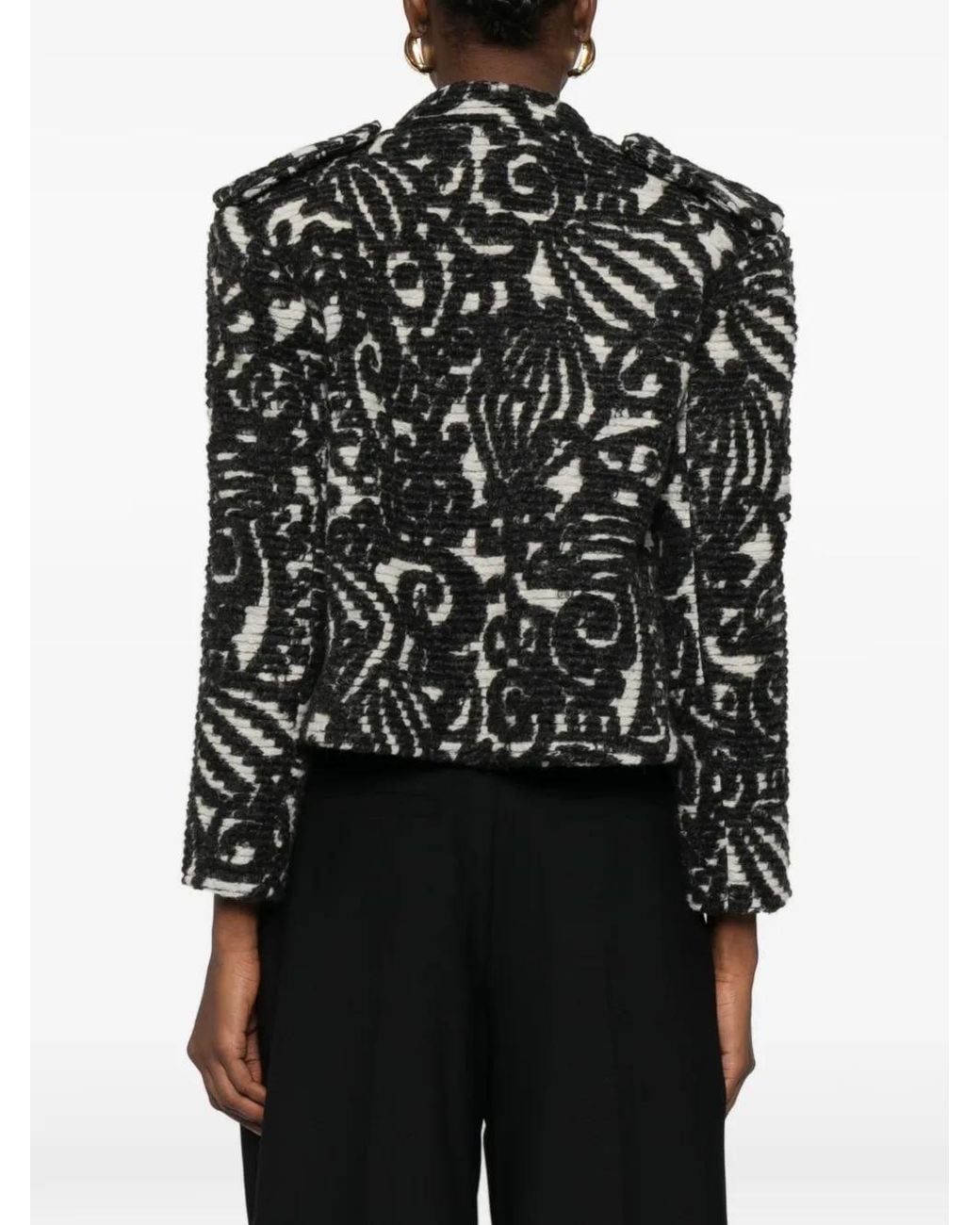 Parlor Black Pattern-Design Jacket