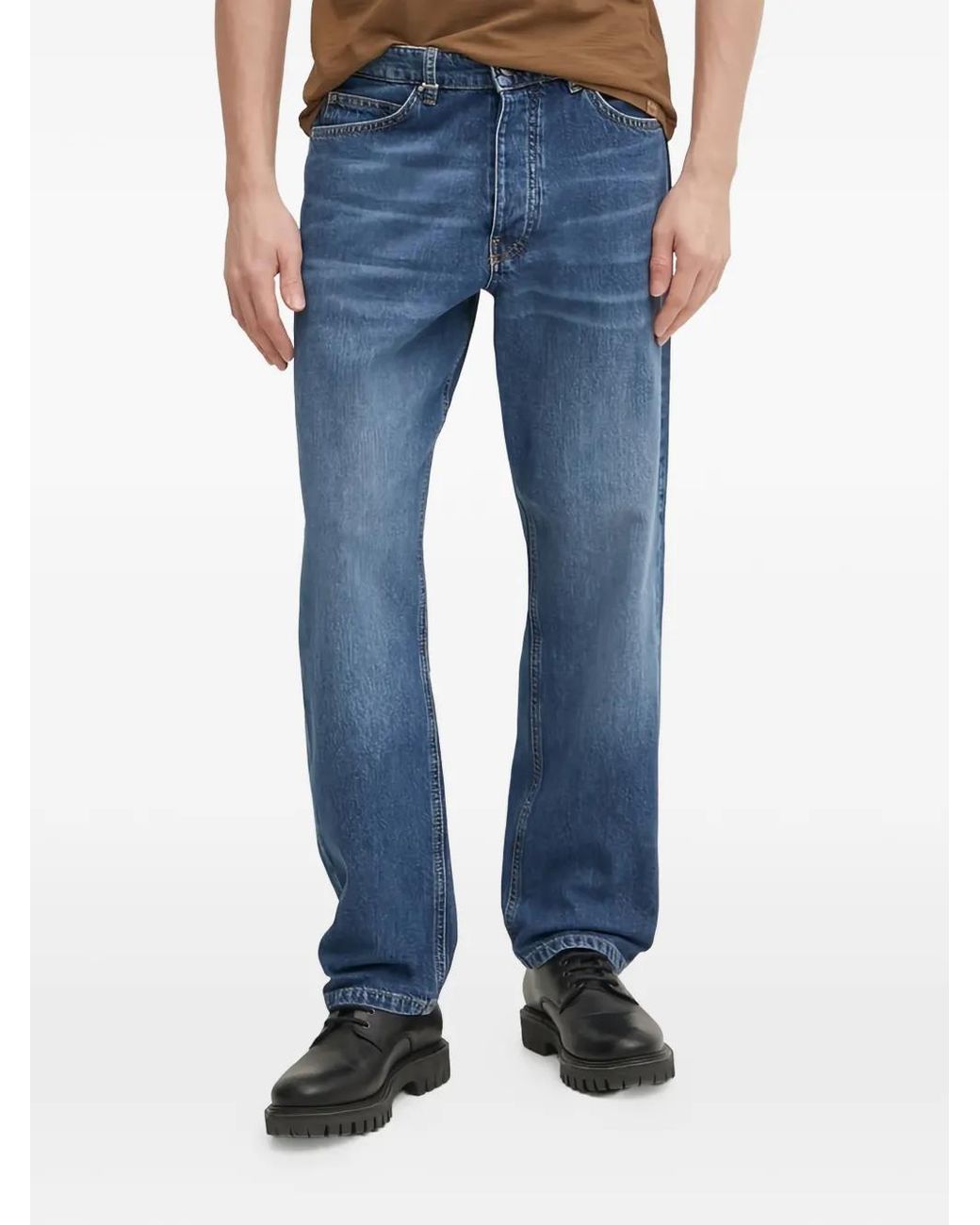 Benetton Blue Belt-Loops Jeans for men