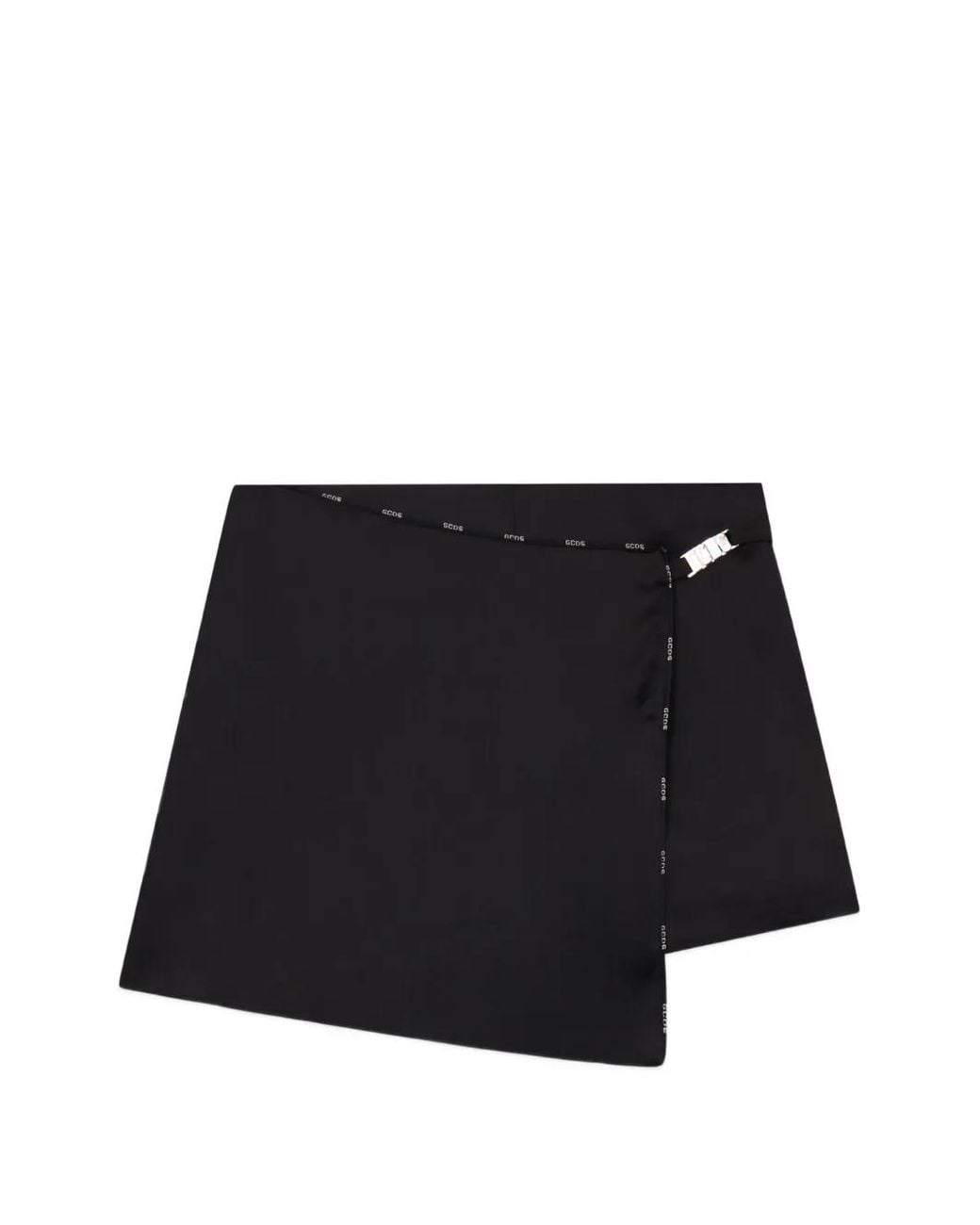 Gcds Black Minigonna Con Logo