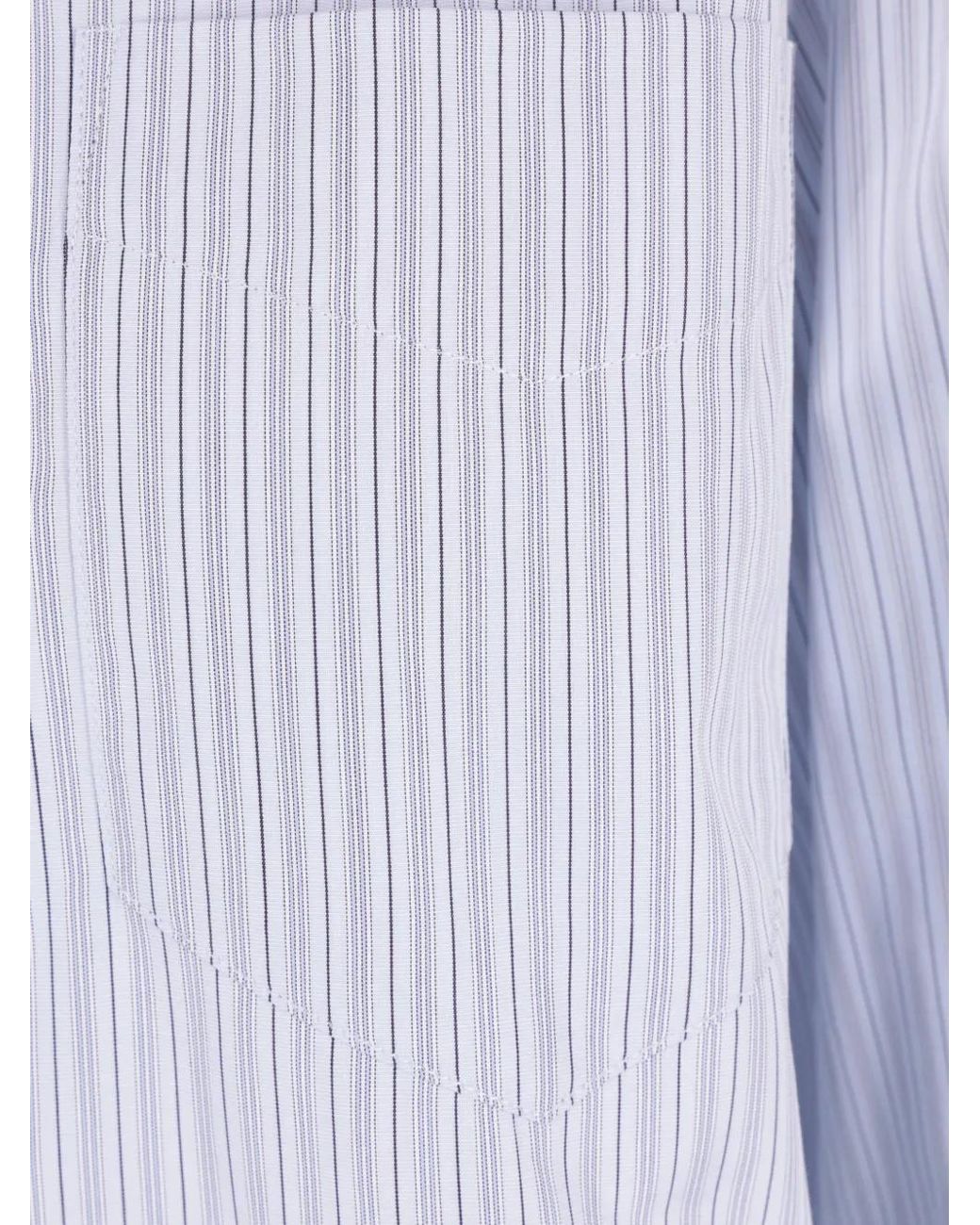 Rohe Blue Oxford Striped Shirt