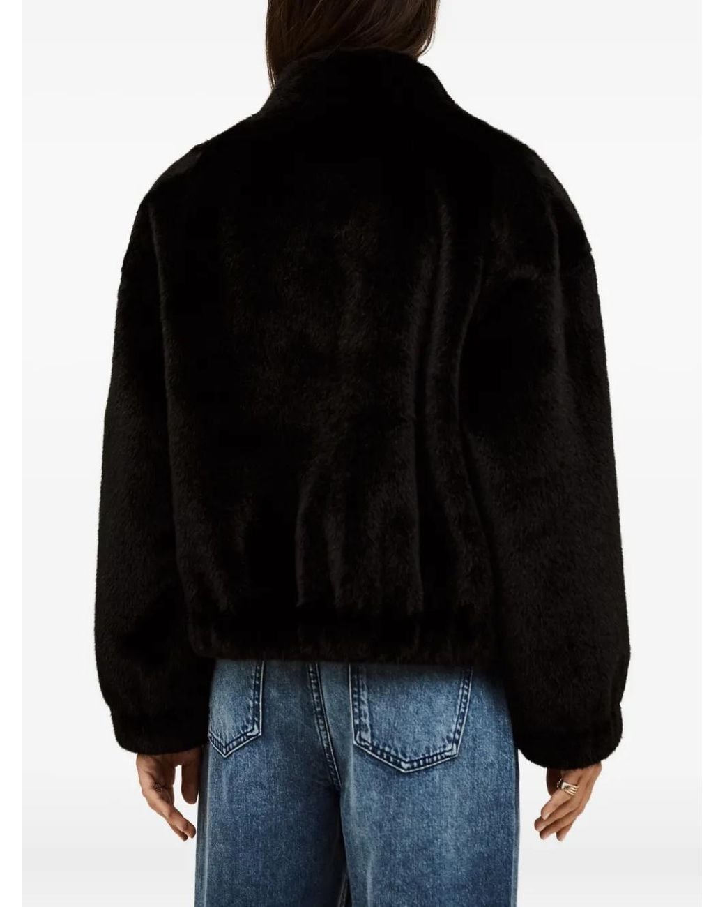 Ba&sh Black Paros Pockets Buttoned Coat