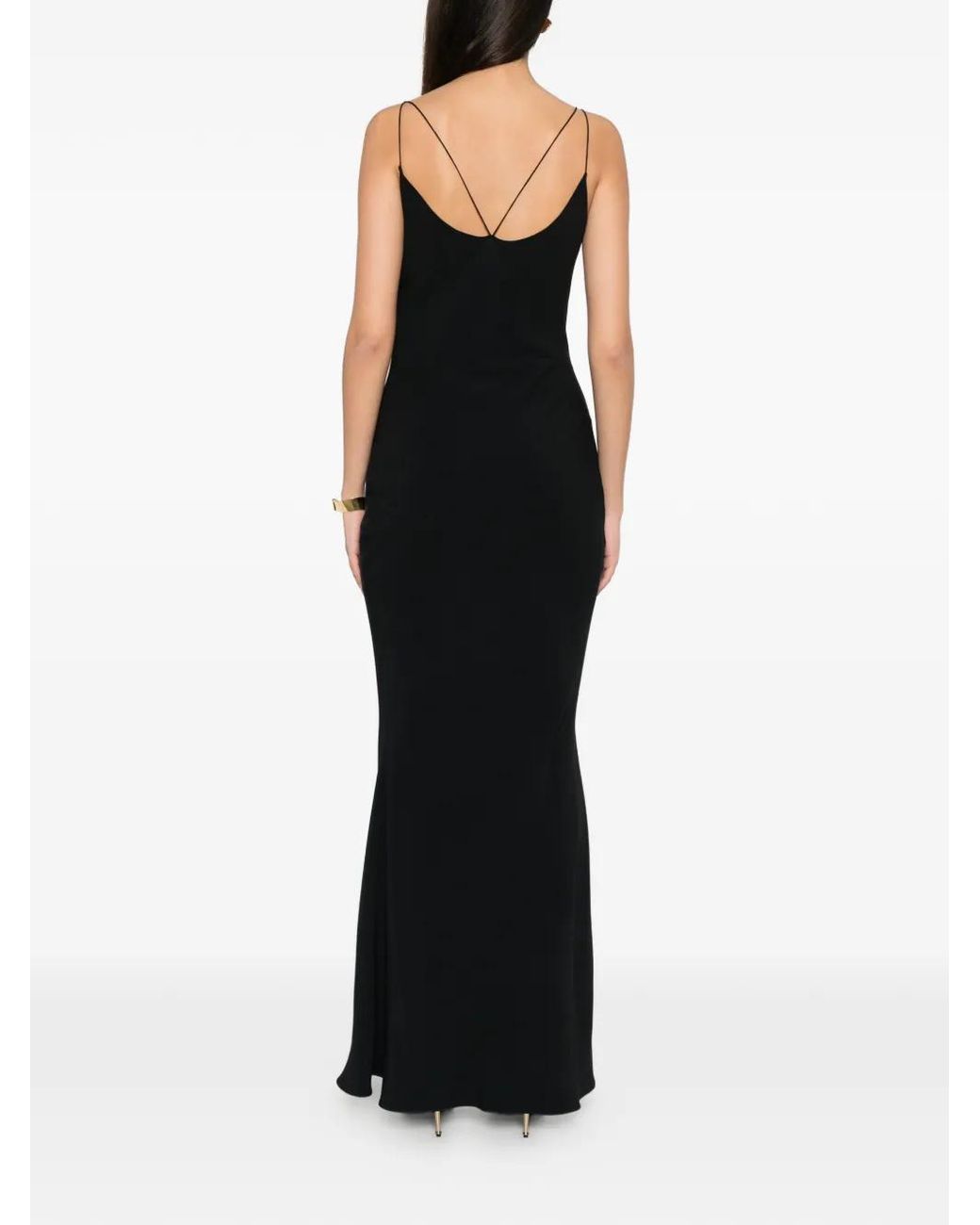 Tom Ford Black Bias-Cut Dress With Double Straps