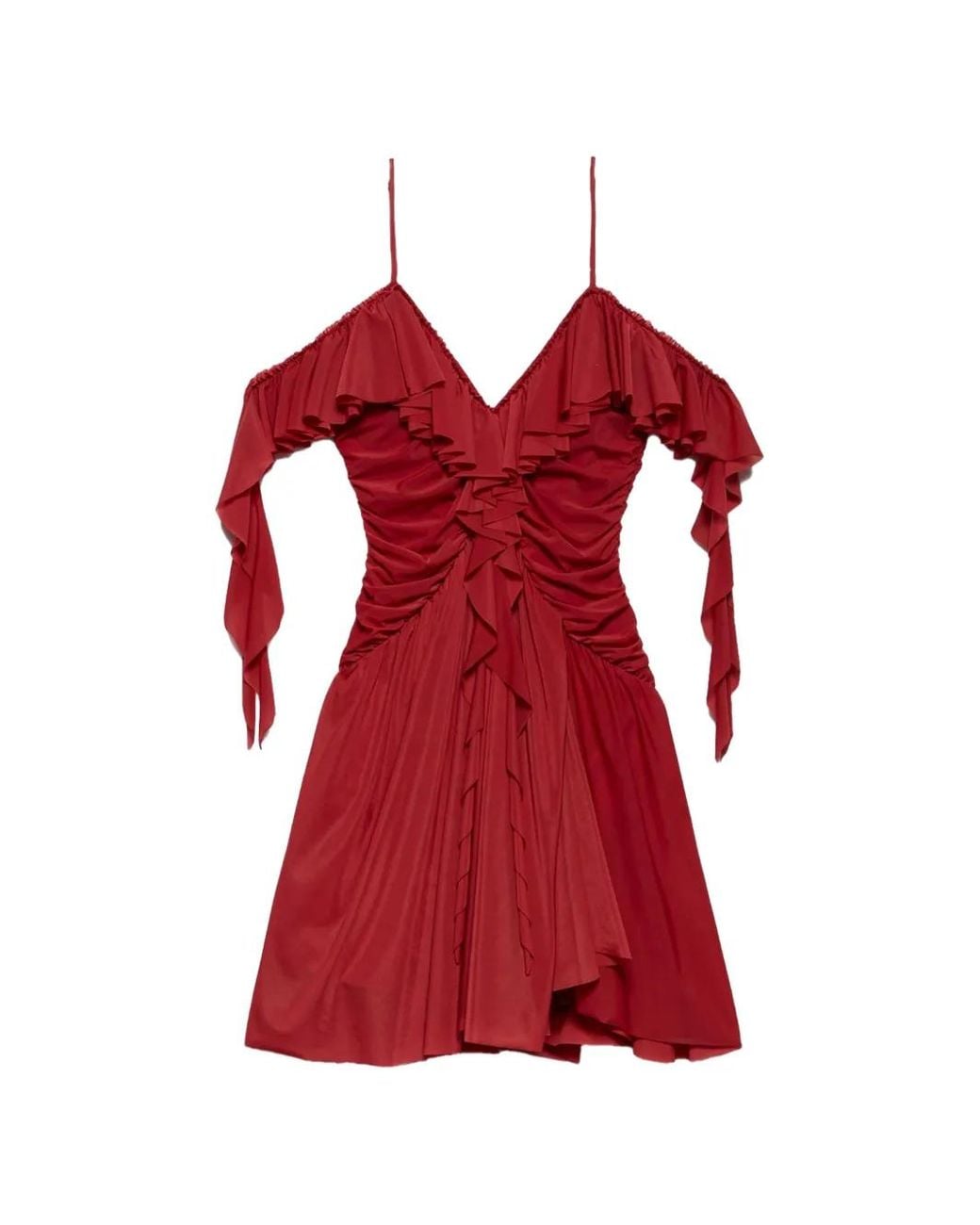 Aniye By Red Xena Ruffled Cold-Shoulder Mini Dress