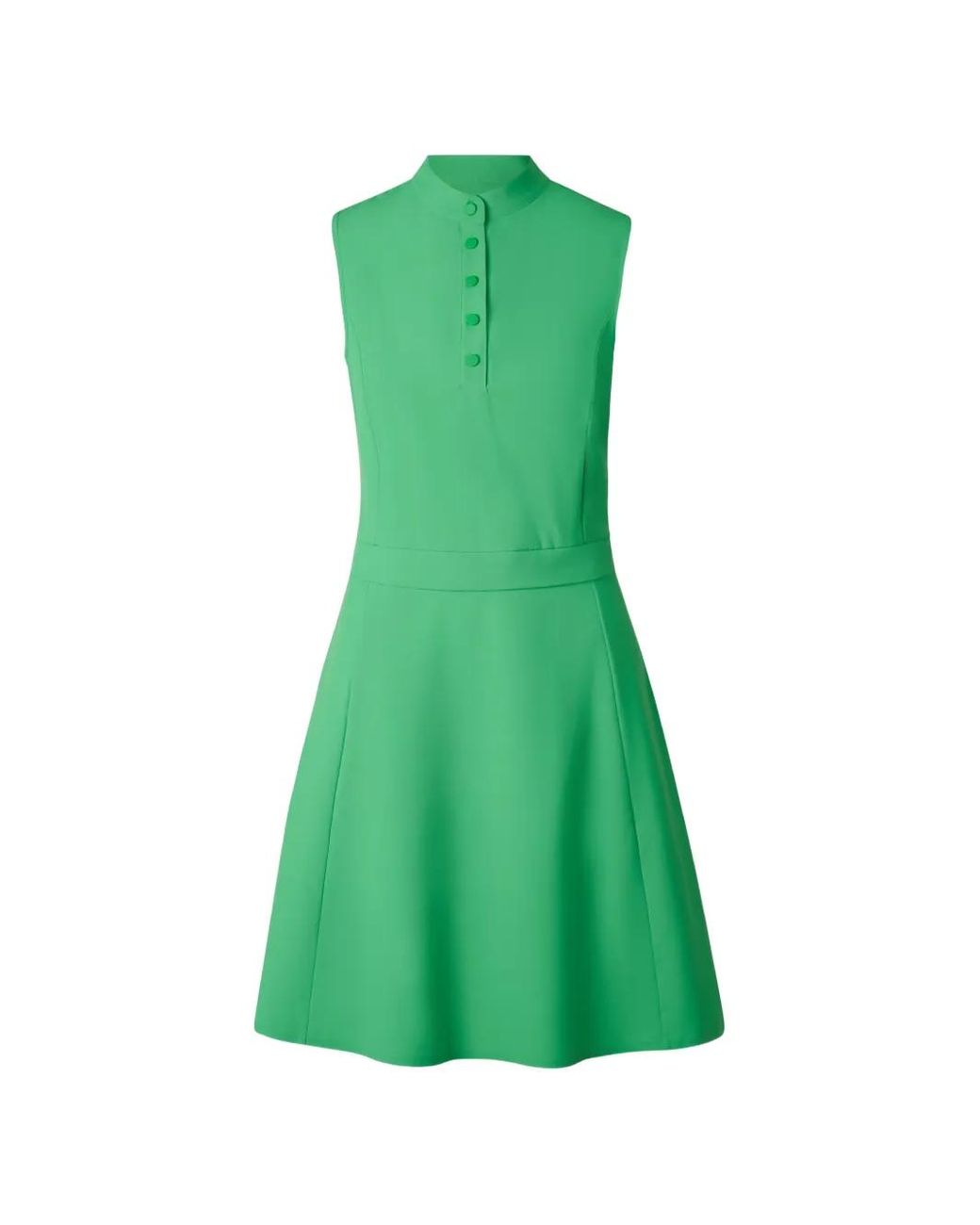 Bogner Green Ilena Button-Placket Mini Dress