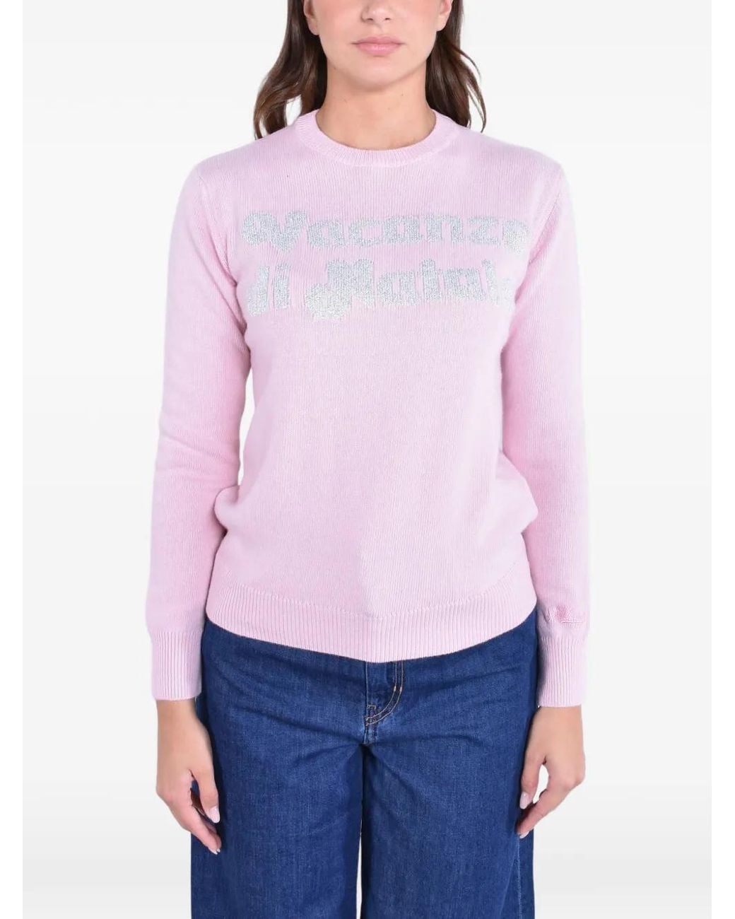 Mc2 Saint Barth Purple New Queen Embroidered Sweater