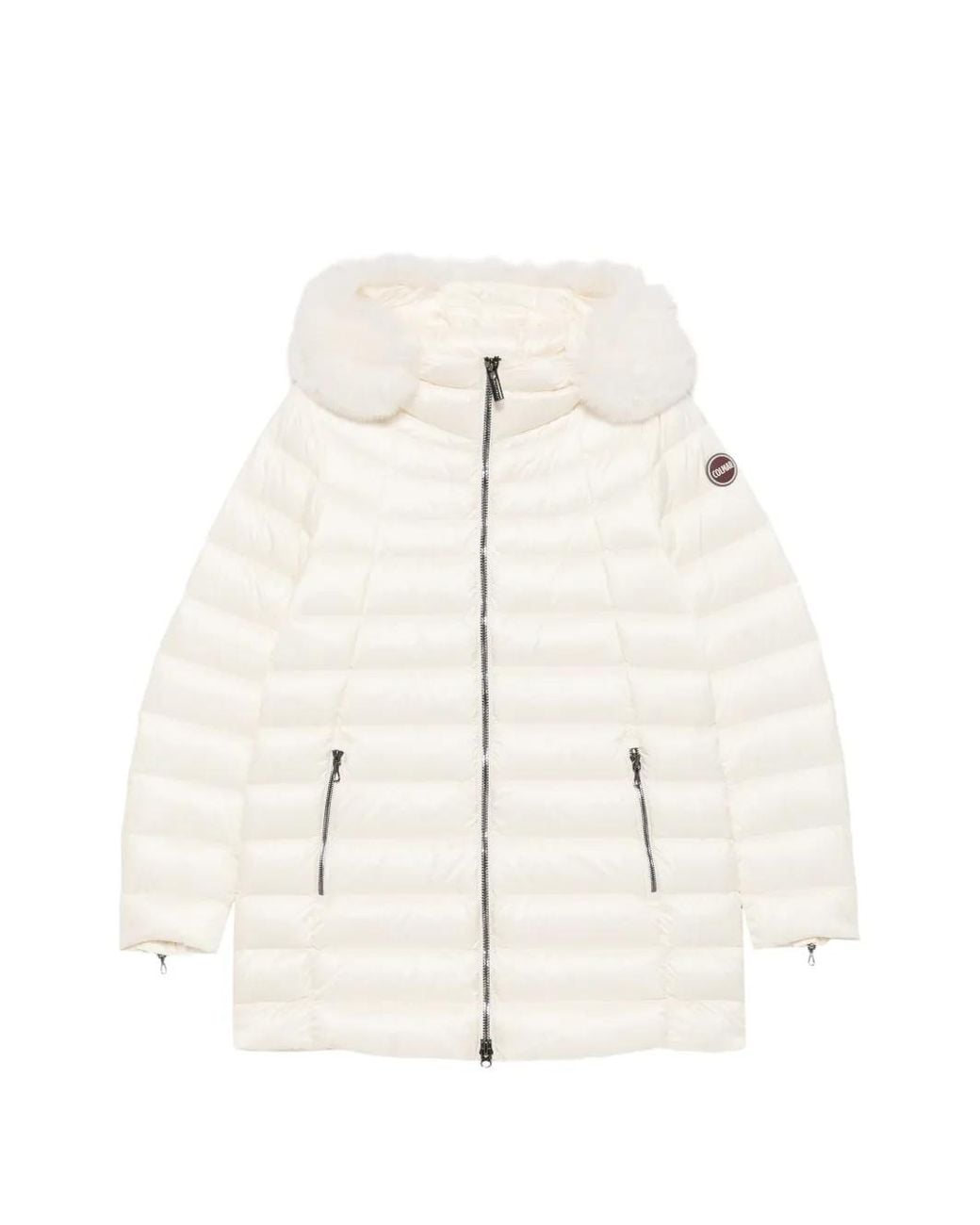 Colmar White Fur-Trim Quilted Jacket