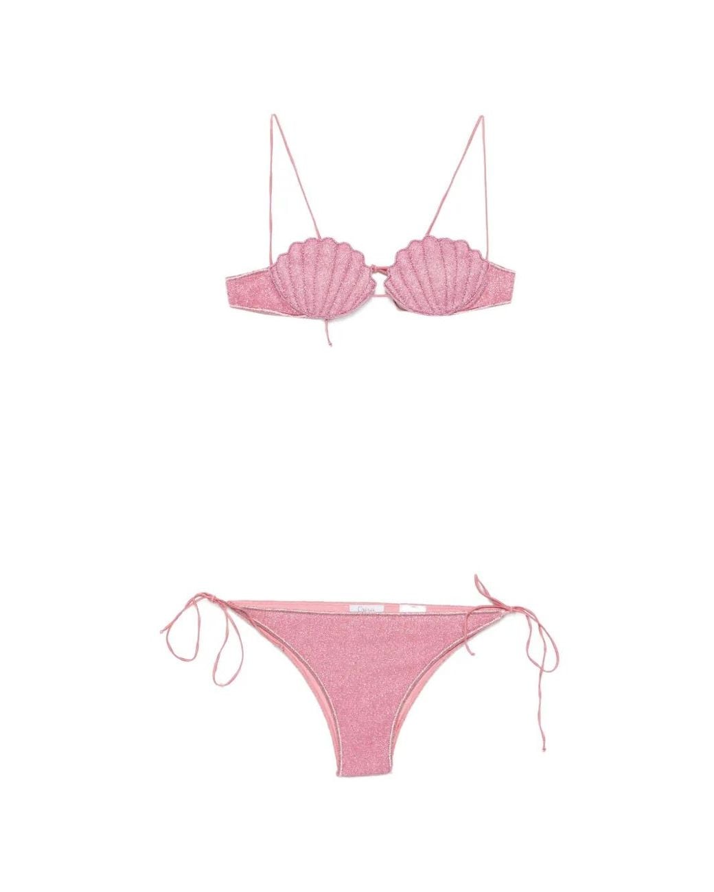Oseree Pink Shell-Patch Bikini