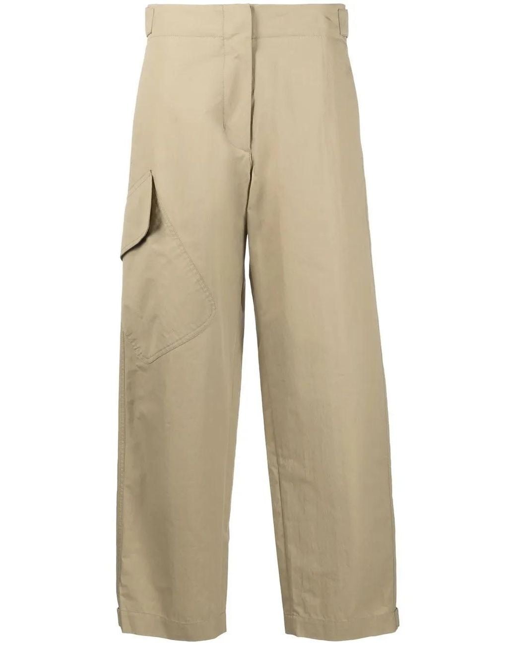 Studio Nicholson Natural Side-Patch Pocket Cropped Trousers