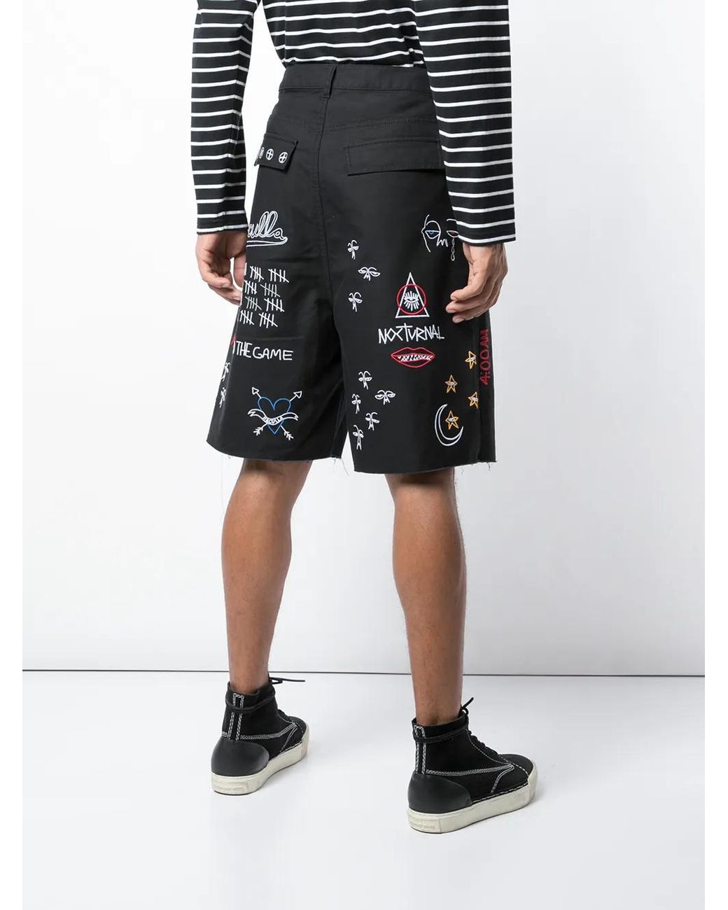 Haculla Black Nocturnal Woven Shorts for men