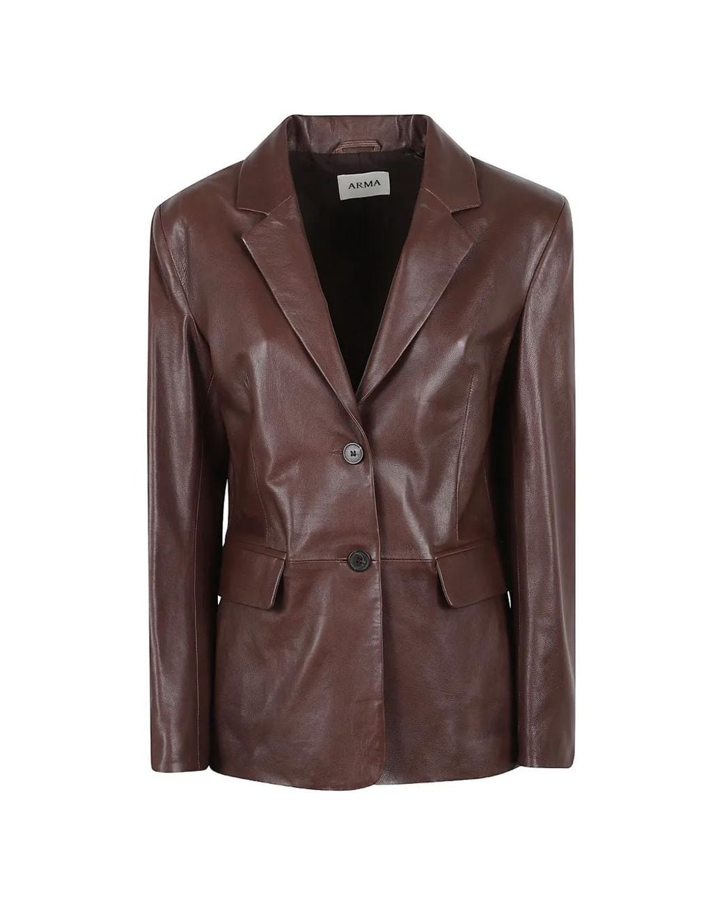 Arma Brown Sema Lambskin Leather Jacket