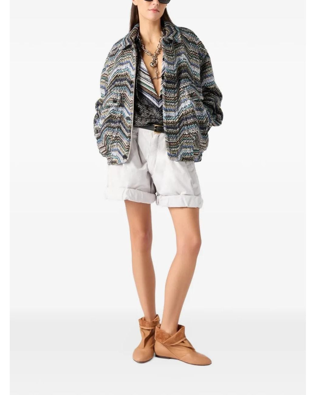 Missoni Black Zigzag-Pattern Jacket