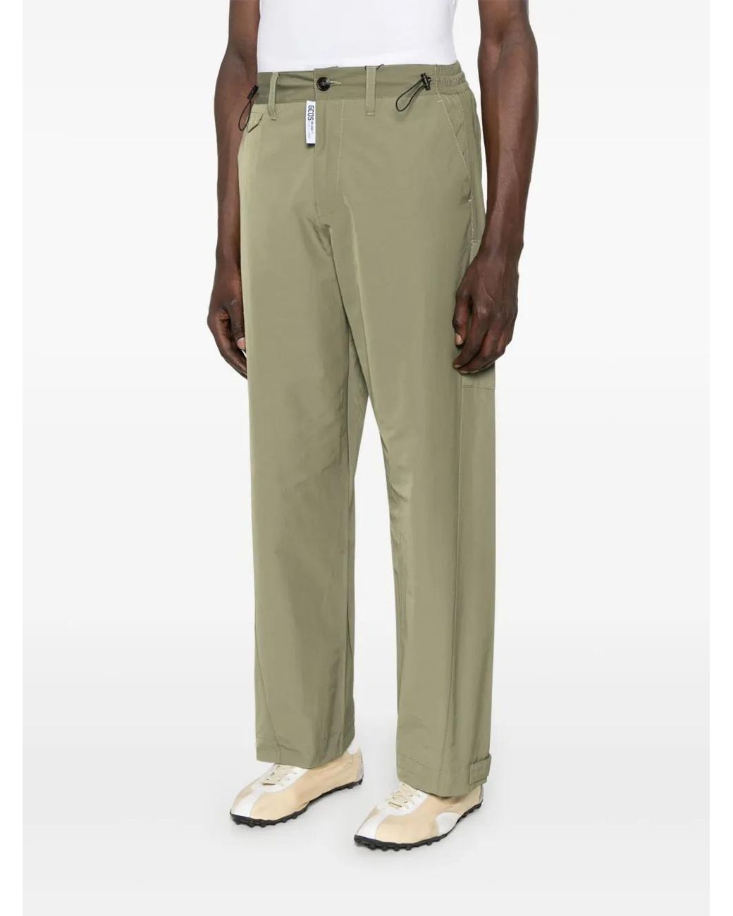 Gcds Green Poplin Pants for men