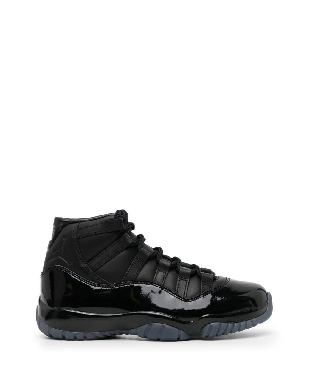 Comme des Garçons Black Patent-Leather High-Top Sneakers for men