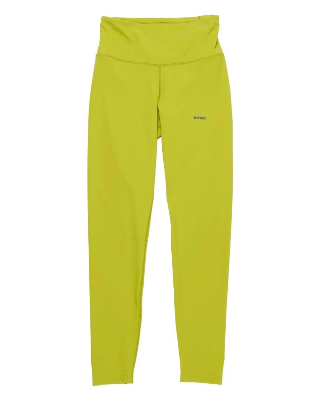 UNNA Yellow Logo-Print Leggings