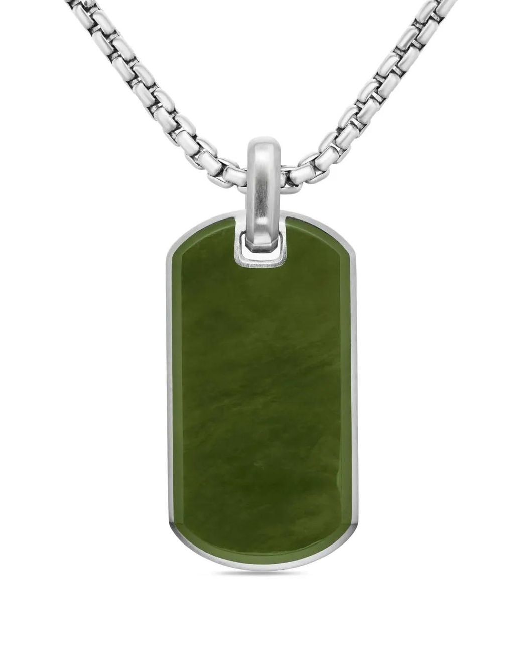 David Yurman Green Sterling Chevron Tag (35Mm) for men