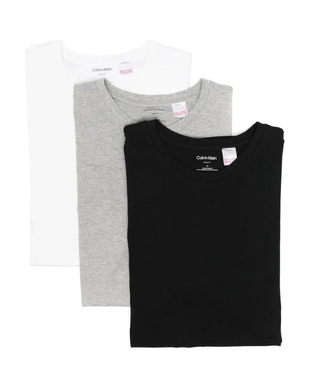 Calvin Klein Black Classic T-Shirt (Pack Of Three) for men