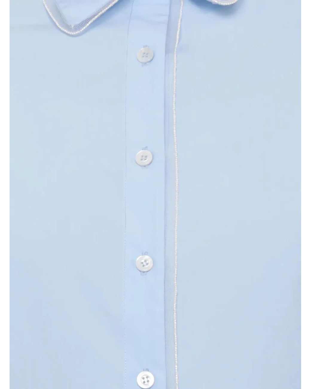 Fabiana Filippi Blue Poplin Shirt