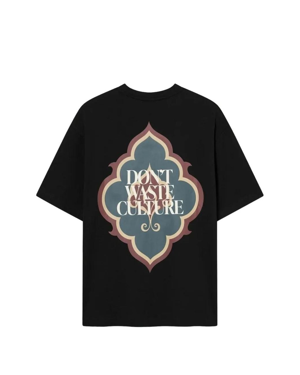 don't waste culture Black Logo-Print Short-Sleeve T-Shirt for men