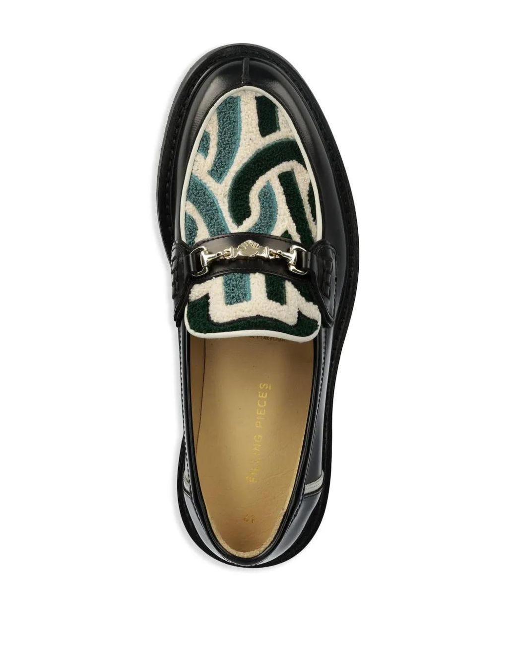 Filling Pieces Black Leather Loafers for men