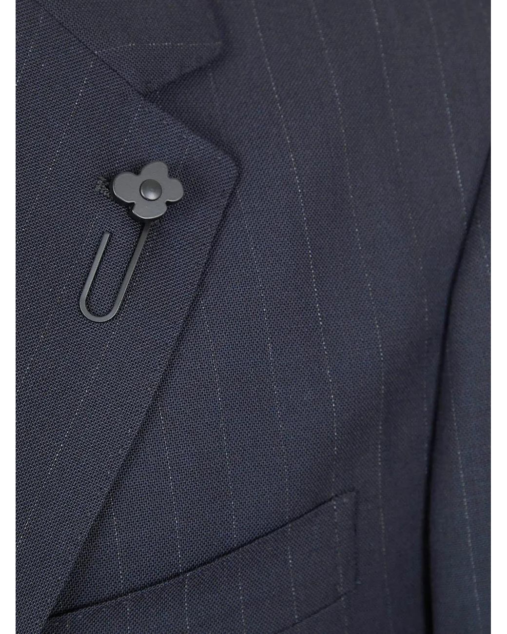 Lardini Blue Pinstriped Single-Breasted Suit for men