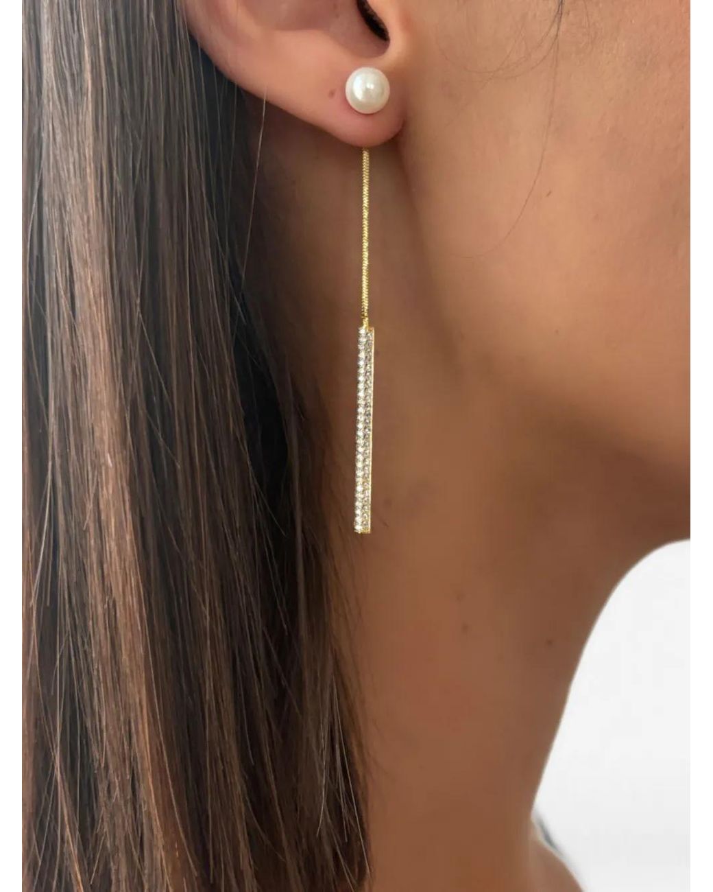 Hzmer Jewelry White Faux-Pearl Drop Earrings