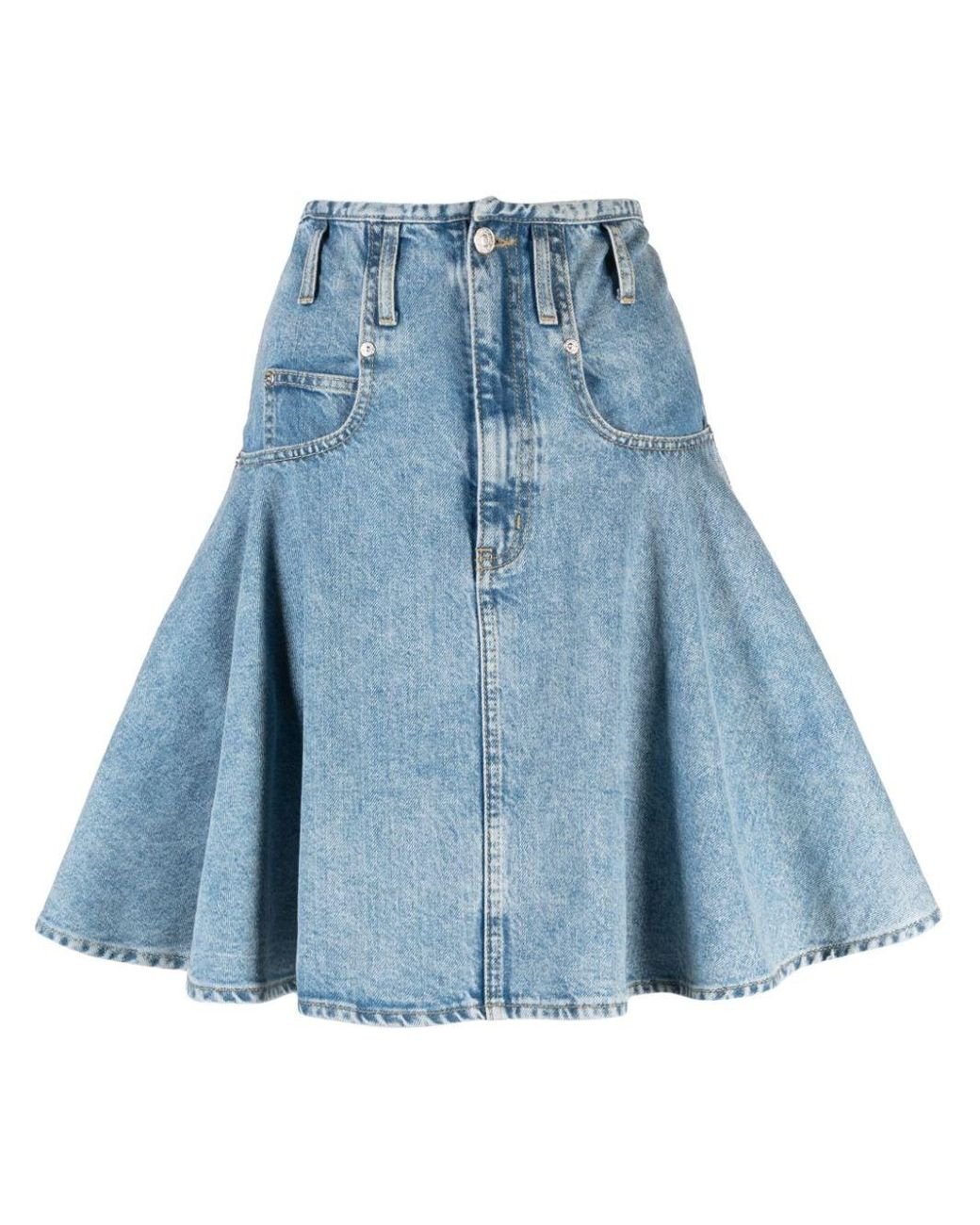 Flared skirt cheap jean