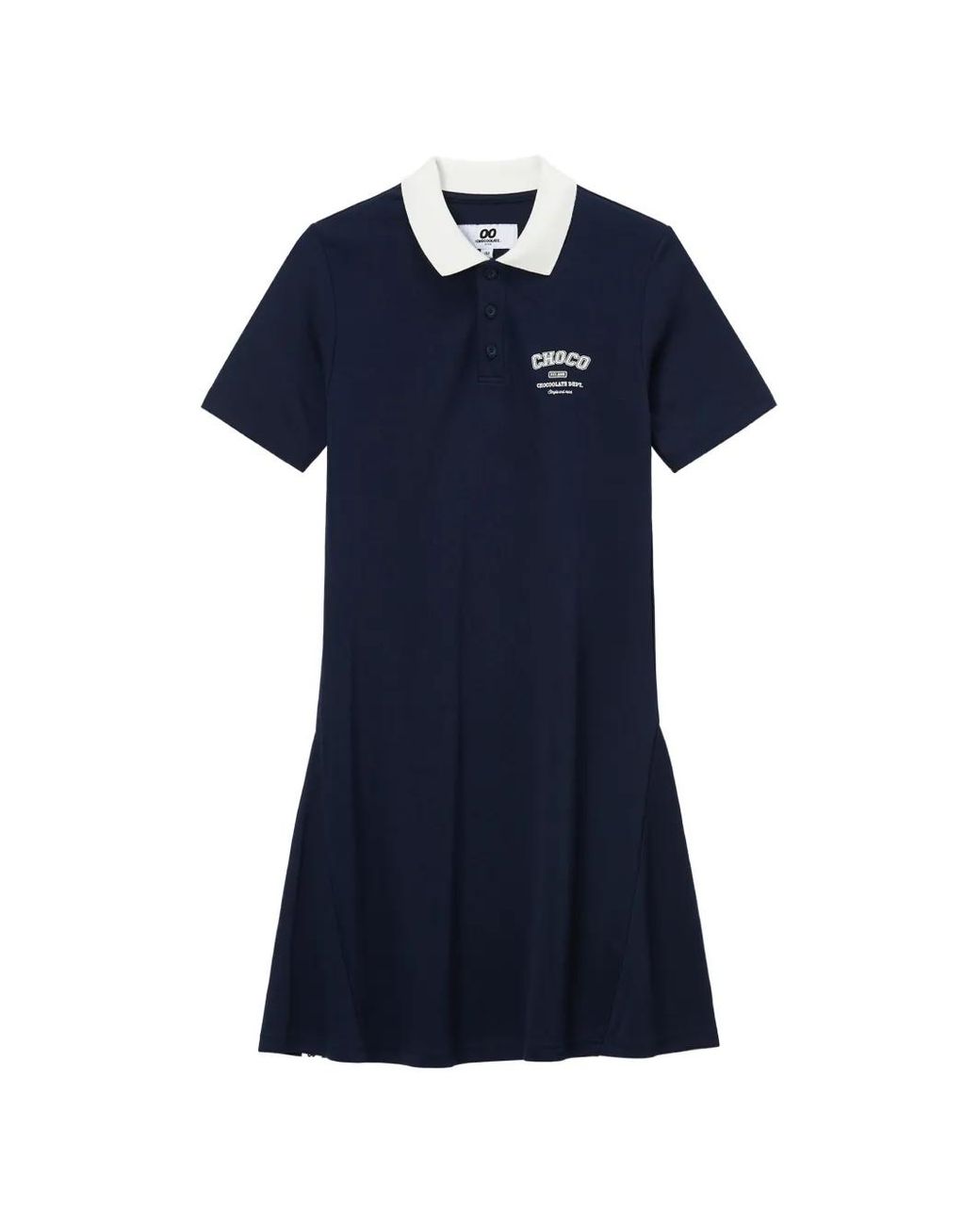 Chocoolate Blue Robe-Polo Courte À Coupe Évasée