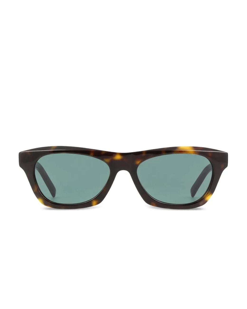 Givenchy Green Tortoiseshell-Effect Rectangle-Frame Sunglasses