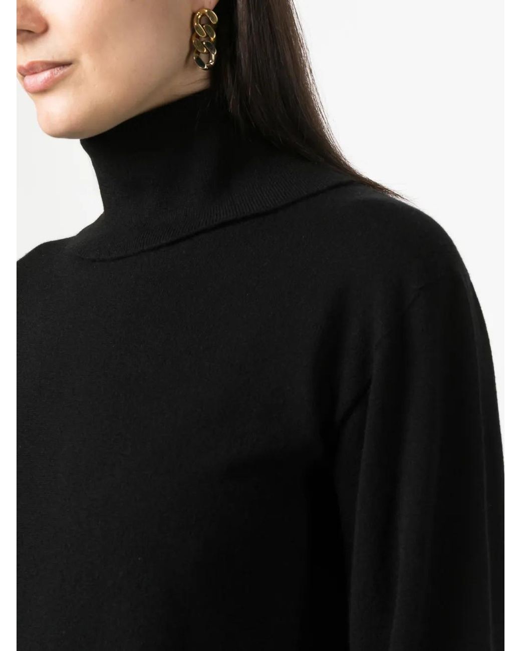 Jil Sander Black Roll-Neck Cashmere Jumper