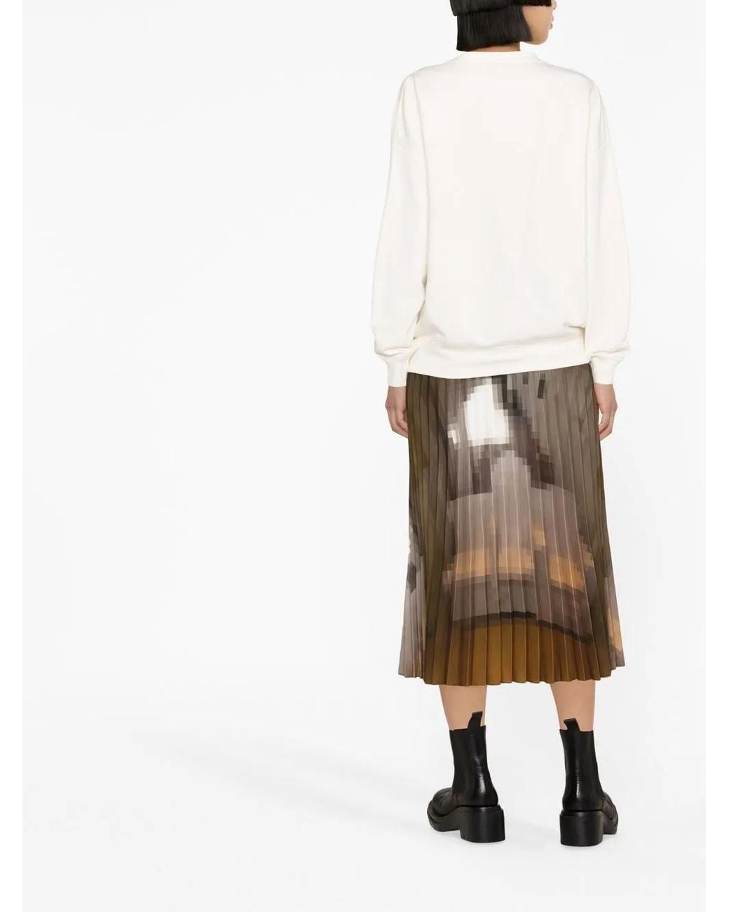 McQueen White Logo-Print Cotton Sweatshirt