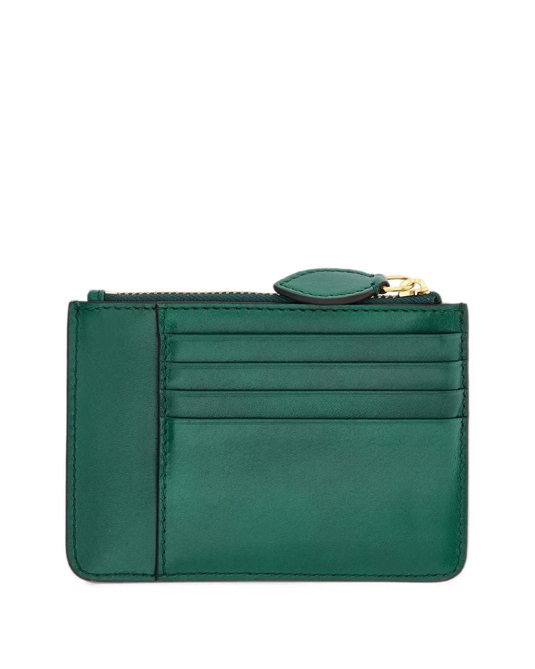 The Bridge Green Leather Card Holder