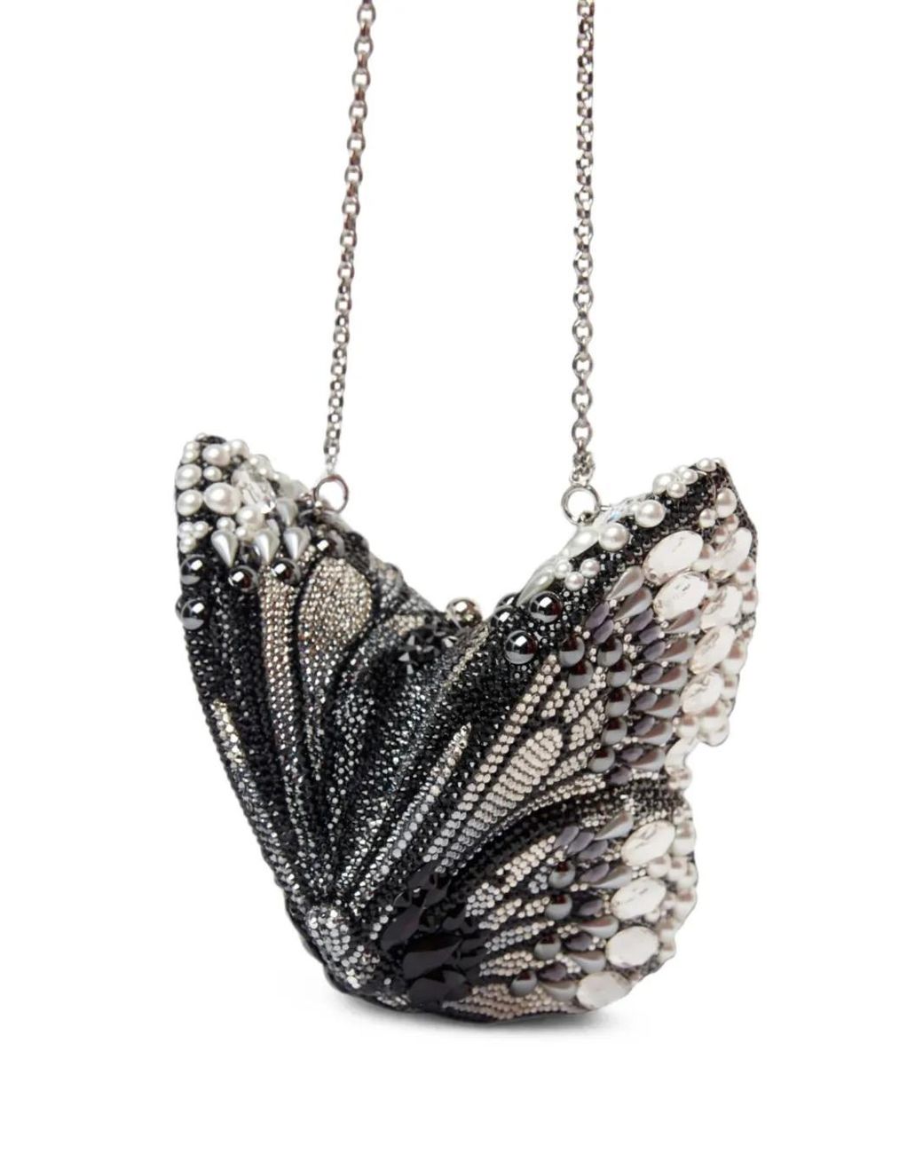 Judith Leiber Gray Butterfly Colette Crystal-Embellished Mini Bag