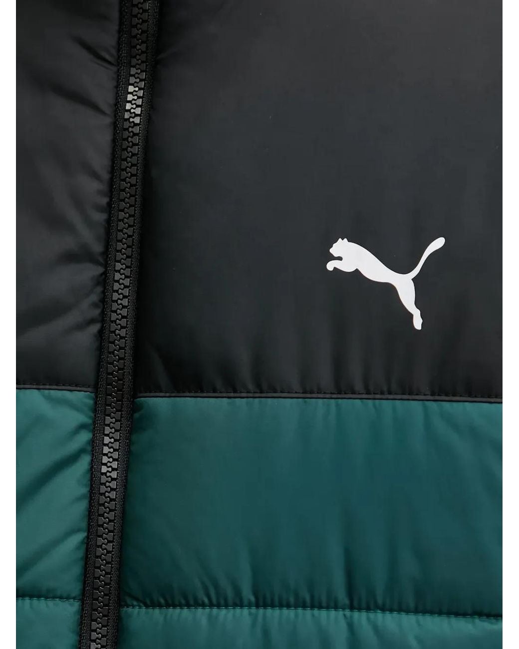 PUMA Green Quilted Panelled Jacket for men